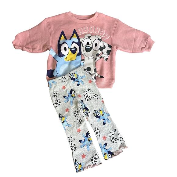 Bluey Girls Legging Set Outfit Sweatshirt size 12 months New - Picture 1 of 7